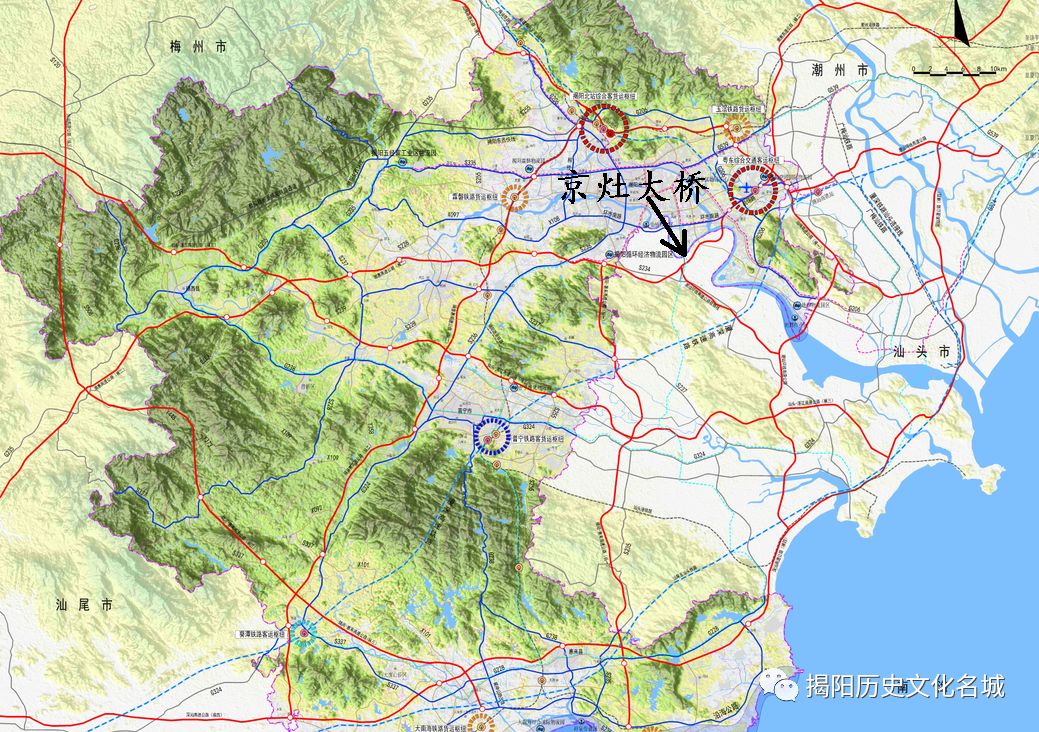 潮汕环线连接线(京灶大桥) 还有家门口的高速出入口!