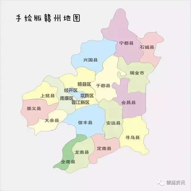 赣州市下辖的2区1市15个县组成,即:章贡区,南康区,赣县,龙南县,全南县图片