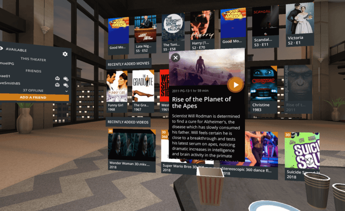 Plex推出VR大屏社交体验 支持多人观看VR电影