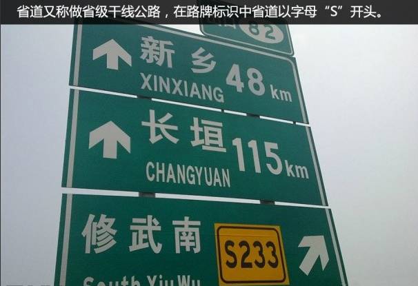 图中s233就是省道公路牌