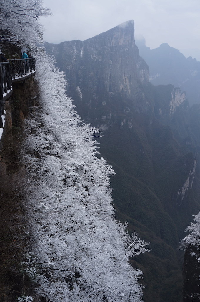 旅游|在天门山与雪相遇的那一天