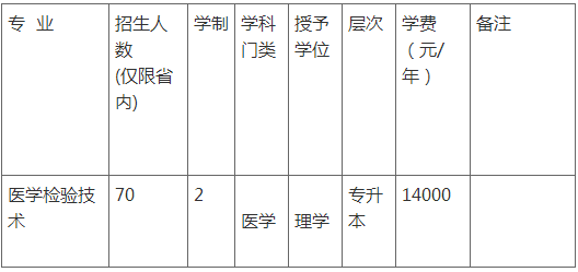 医学检验技术专升本