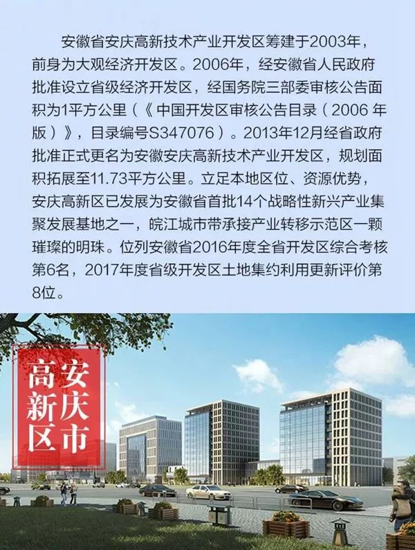 安庆高新区升级级高新区进入冲刺阶段