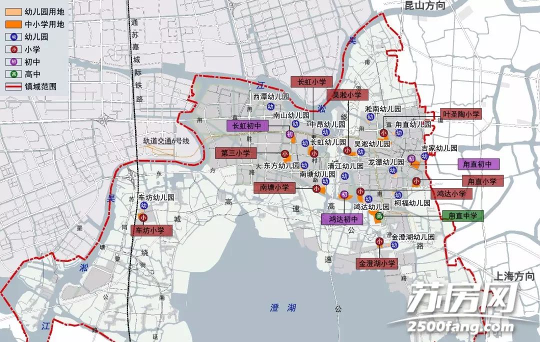 约121 k㎡甪直镇最新规划!预建29所学校1处体育馆n处