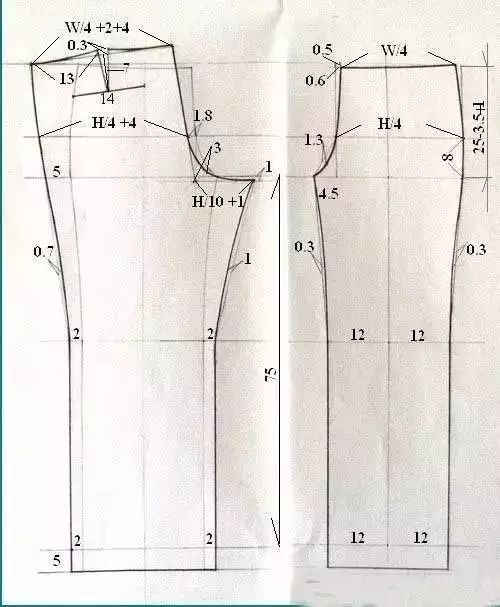 保暖内衣裁剪计算公式_自学裁剪公式计算方法(2)