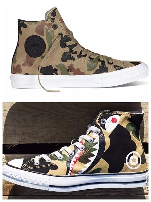 converse all star vs. bape canvas sta