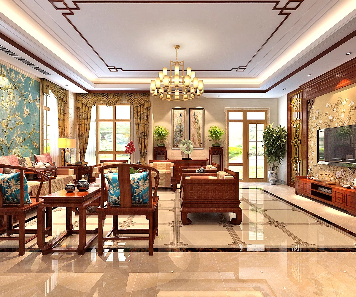 深圳装修公司设计师简单为您阐述中式别墅装饰风格,营造轻奢而柔暖的