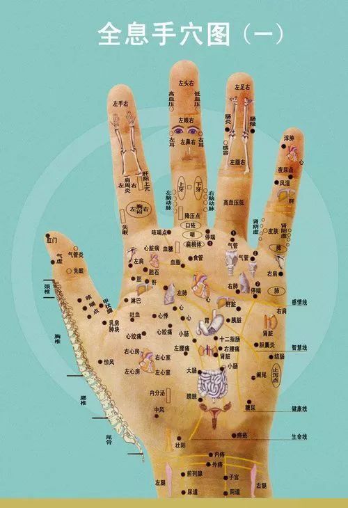 据中医经络学说,人的五指指尖各有经穴,而且分别与内脏有密切的关系