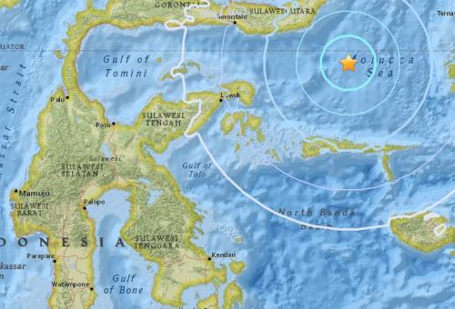 印尼马鲁古南部海域5.5级地震 震源深度51.2公里