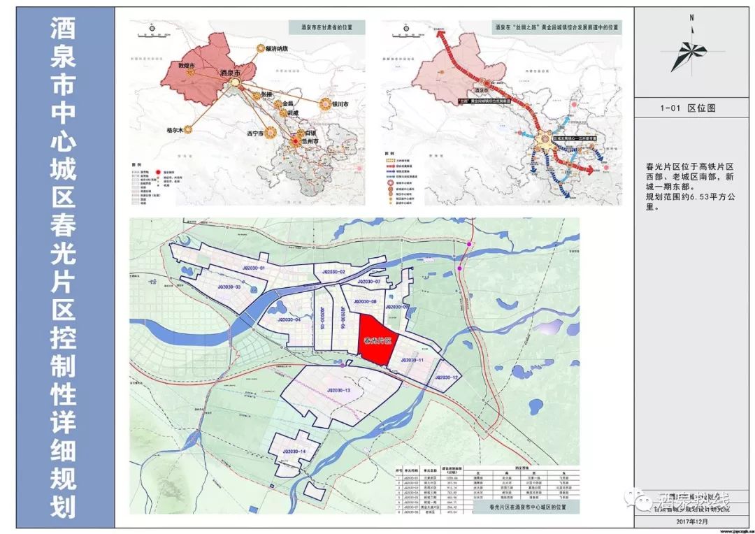 酒泉市中心城区春光片区片区控制性详细规划(公示稿)