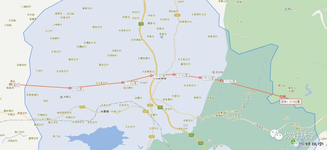 向东与g112线及唐遵铁路交叉,之后沿东平线布线,大老峪南,温庄南