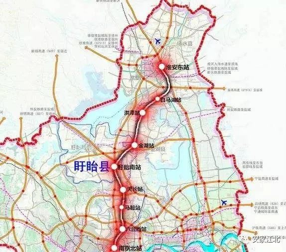 引入淮安市淮安东站,正线全长203公里,设站7座.2021年左右建成.