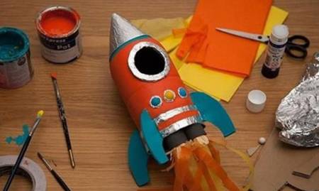 用可乐瓶diy儿童玩具航天飞机模型的制作方法