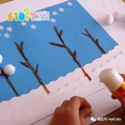 幼儿手工制作冬天的雪景,快给小宝宝看看吧!