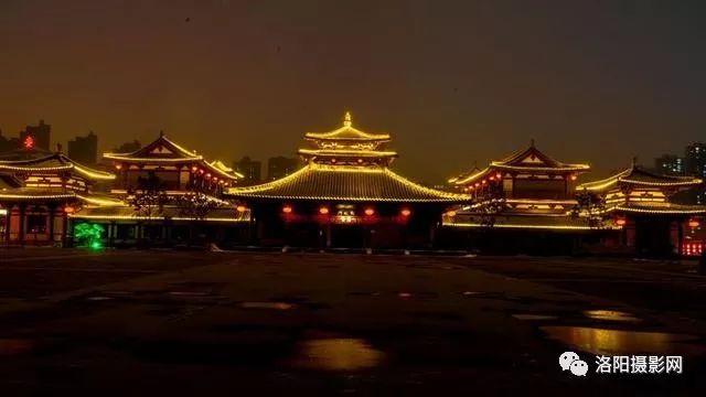 洛阳夜景:唐时皇帝休闲地,雪夜辉煌上阳宫