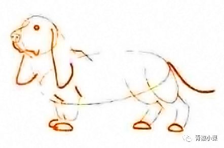 一只签字笔画狗狗巴吉度犬狗年每日一画