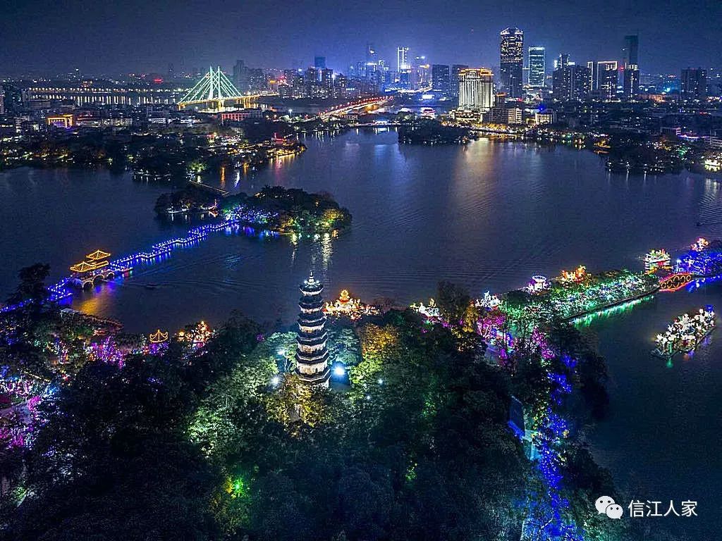 美丽的惠州西湖夜景(转发惠州朋友发的图片)广东之行|信|江|人|家