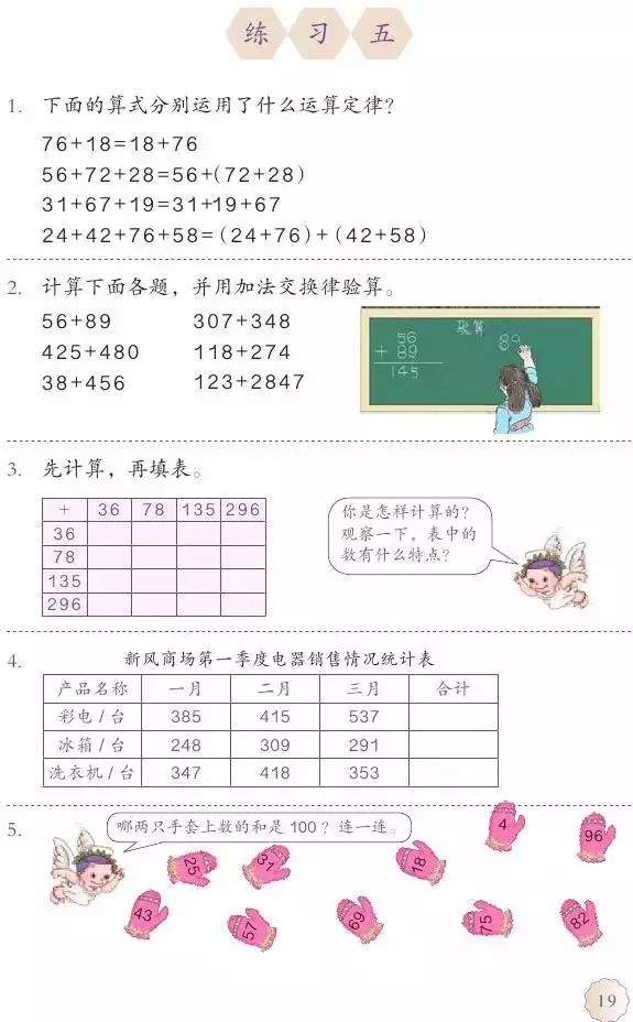 人教版小学四年级数学下册课本丨寒假预习可下载