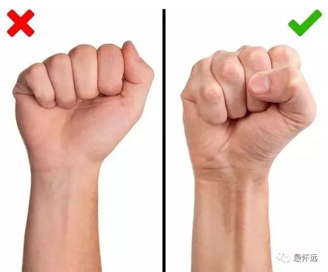 1,正确的握拳姿势:如何握紧你的拳头会更有力量?