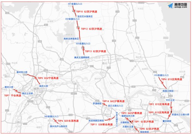 从竹行立交下高速,沿336省道-223省道-沿江公路-扬子江路-轮渡线-南鹿