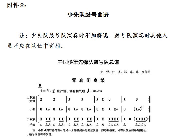 鼓号队曲谱第七套_少先队鼓号队出旗曲谱(2)