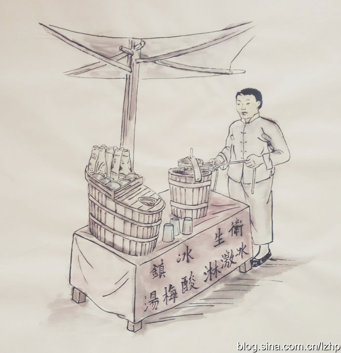 东国华民国诗画描绘老北京街头小吃