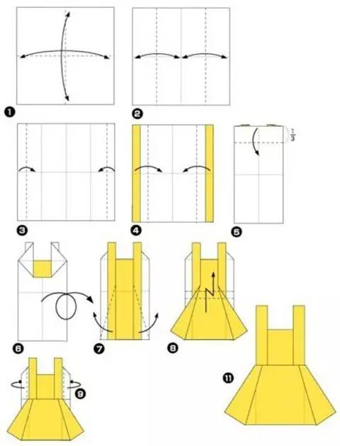 折纸教程——服装系列,简单好看