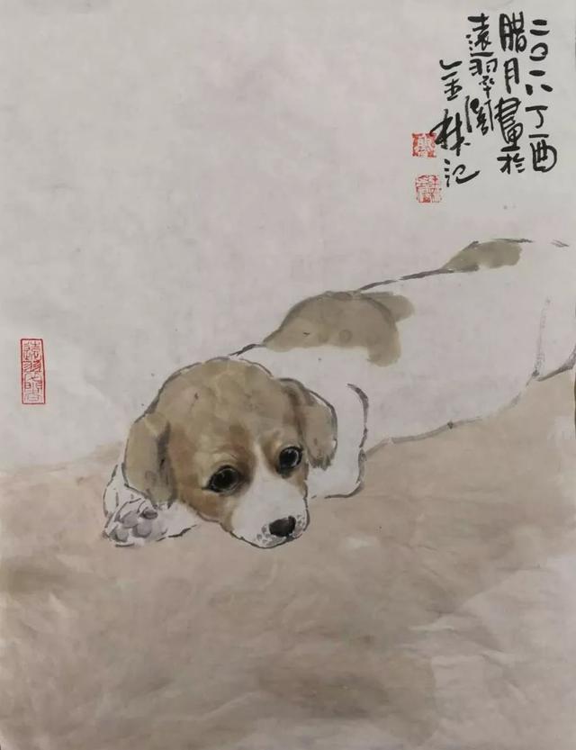 《书画南北方》顾青蛟 ·鲁金林 ·陈太明画狗中国画作品新年特展