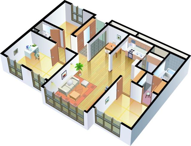 户型方正,一般是 指房间的布局规整,外部廓线大体成一个正方形.