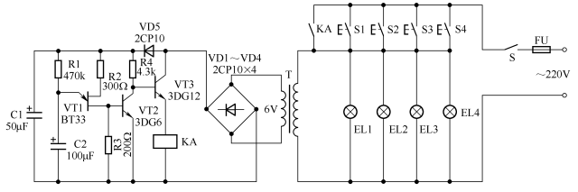 常见照明控制电路原理图