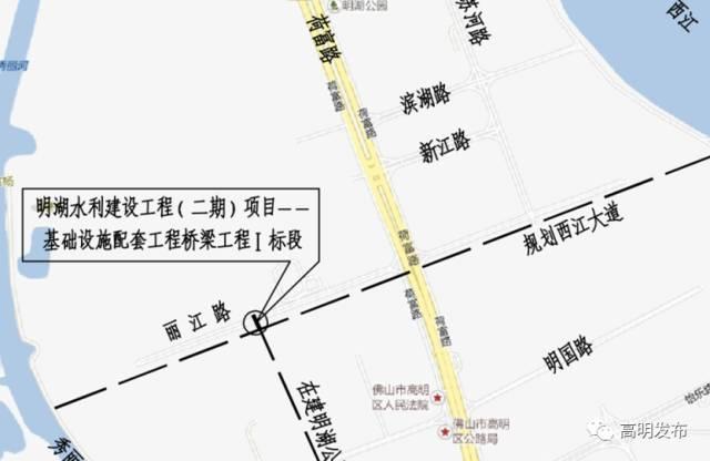 凤凰桥横跨丽江水廊,北至丽江路,南至西江大道, 总长190米,设计为双向