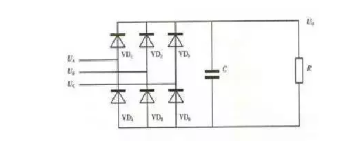 30.三相全波整流电路图