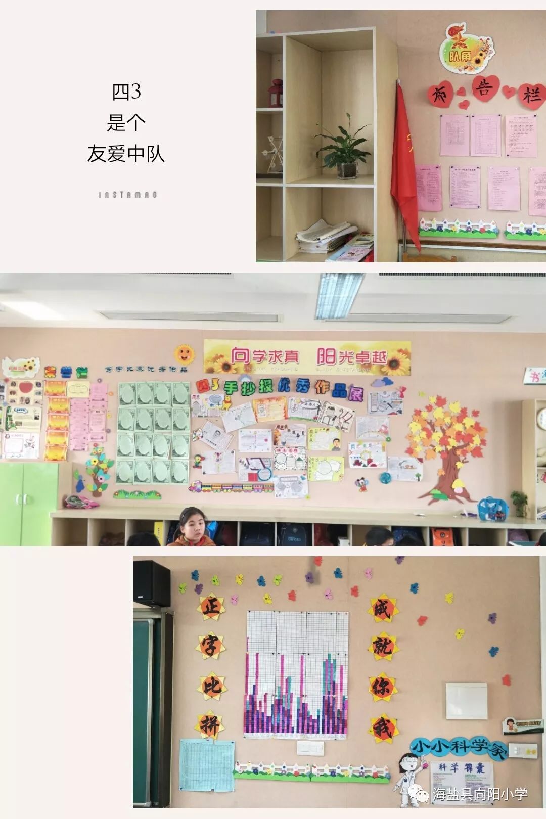 2017年,向阳小学开展了幸福班集体创建,进行了班级文化建设评比,学生