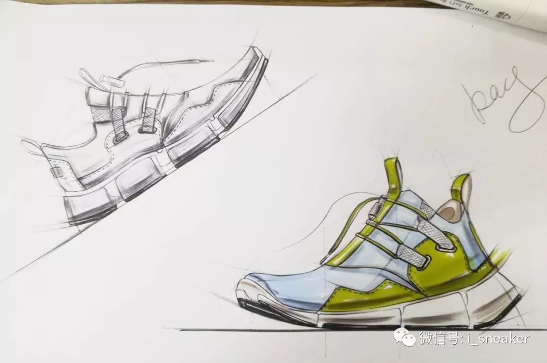 来稿丨江西服装学院10级鞋类设计与工艺专业黄鹏辉球鞋手绘作品