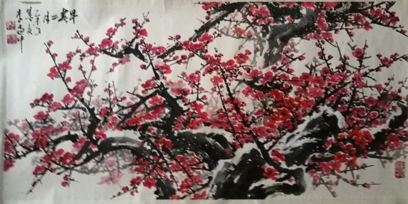 李适中国画梅花作品欣赏