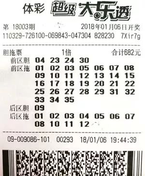 两张胆拖票 遇见大乐透1095万