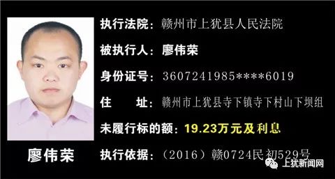 21,廖中有,住赣州市上犹县社溪镇大安村