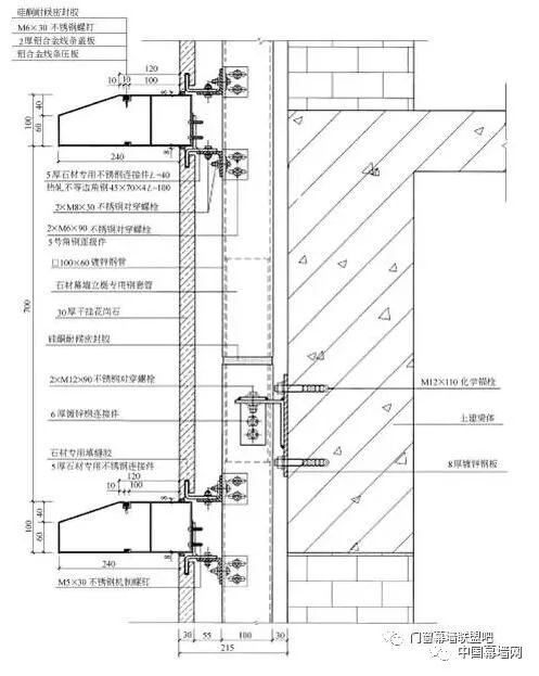 金属,石材,玻璃幕墙!节点施工图100例