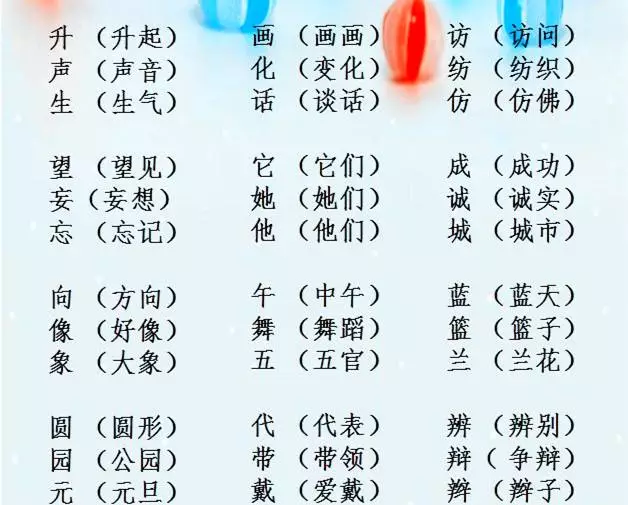 语文老师精心整理小学辨字组词加偏旁组新字简单实用