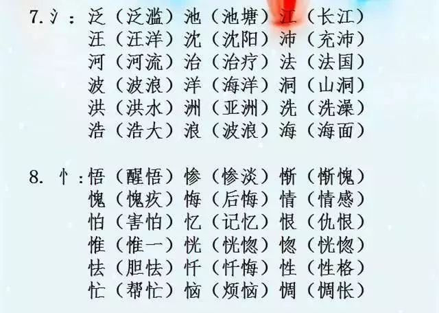 语文老师精心整理:小学《辨字组词 加偏旁,组新字》简单实用!