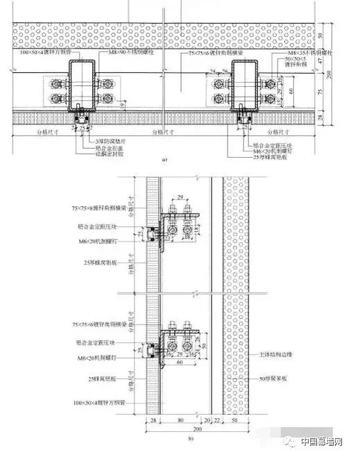 图3-47 铝板阳角节点图3-45 铝板包大玻璃橱窗节点图3-46铝板阴角节点