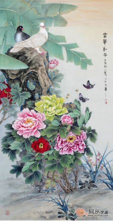 公司走廊挂这个最合适 精美国画花鸟画展示