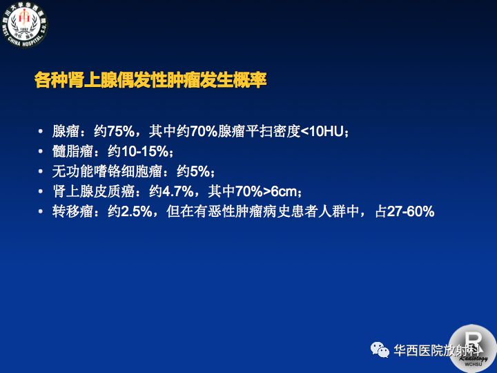 华西放射科深度业务学习系列之四十四—肾上腺病变的影像特点及临床