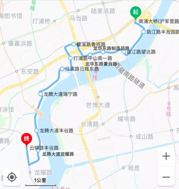 "最美公交风景线"浦西滨江1路开通,全新方式观光西岸!
