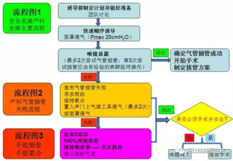 安全实施产科全麻气管插管处理总流程图