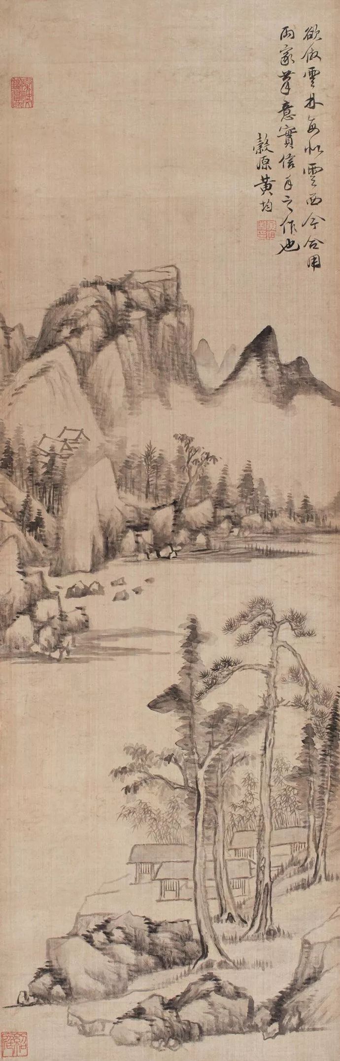 294.老崔说画：娄东嗣响----清代宫廷画家黄均（榖原）山水画作品欣赏_