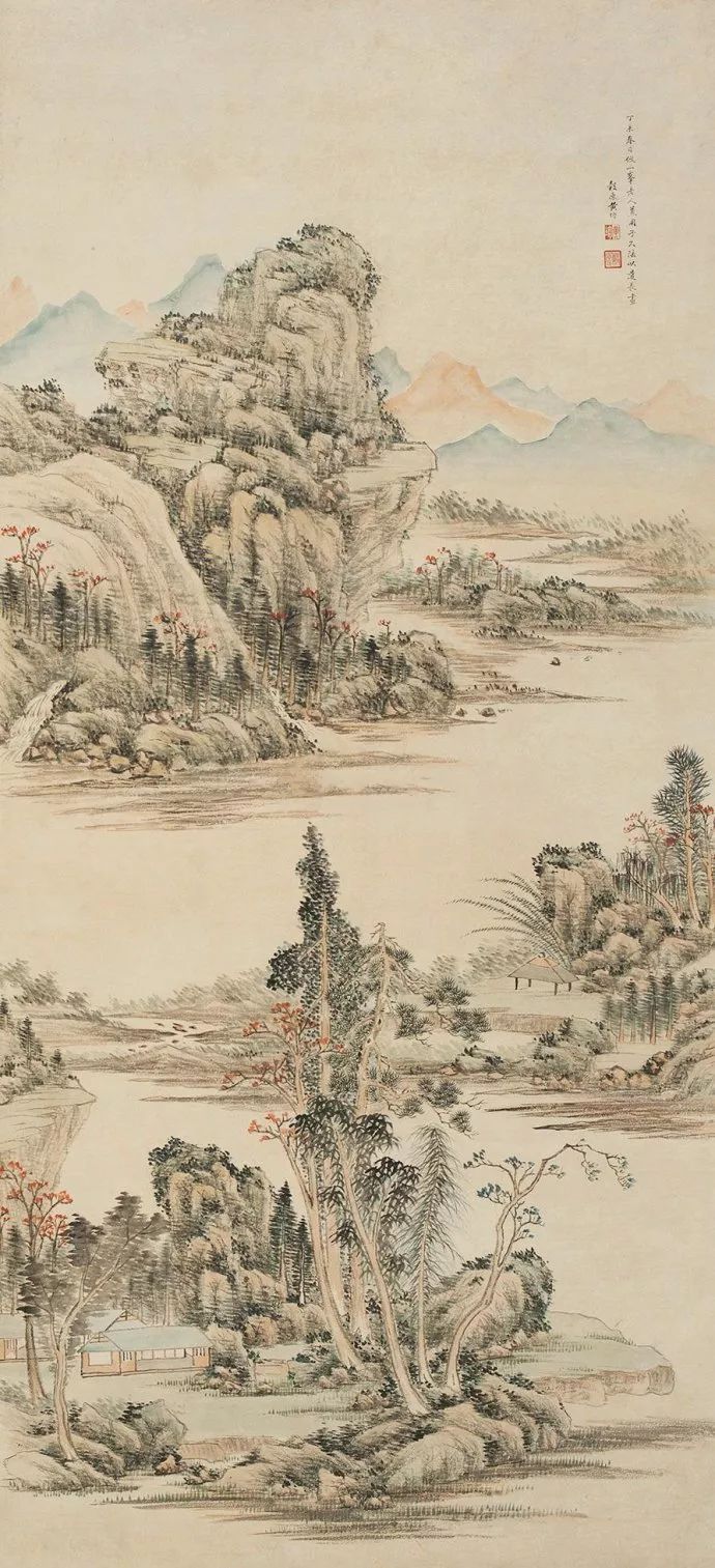 294.老崔说画：娄东嗣响----清代宫廷画家黄均（榖原）山水画作品欣赏_