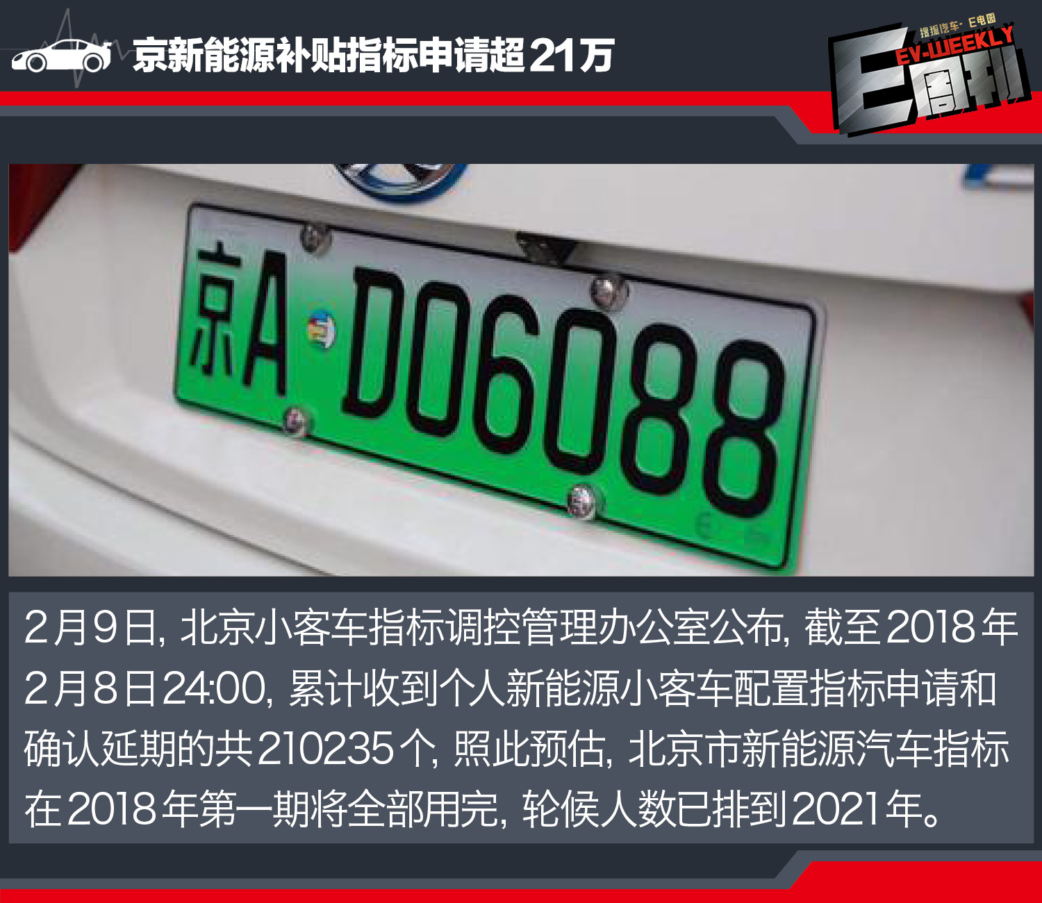 北京新能源指标已排到2021年!