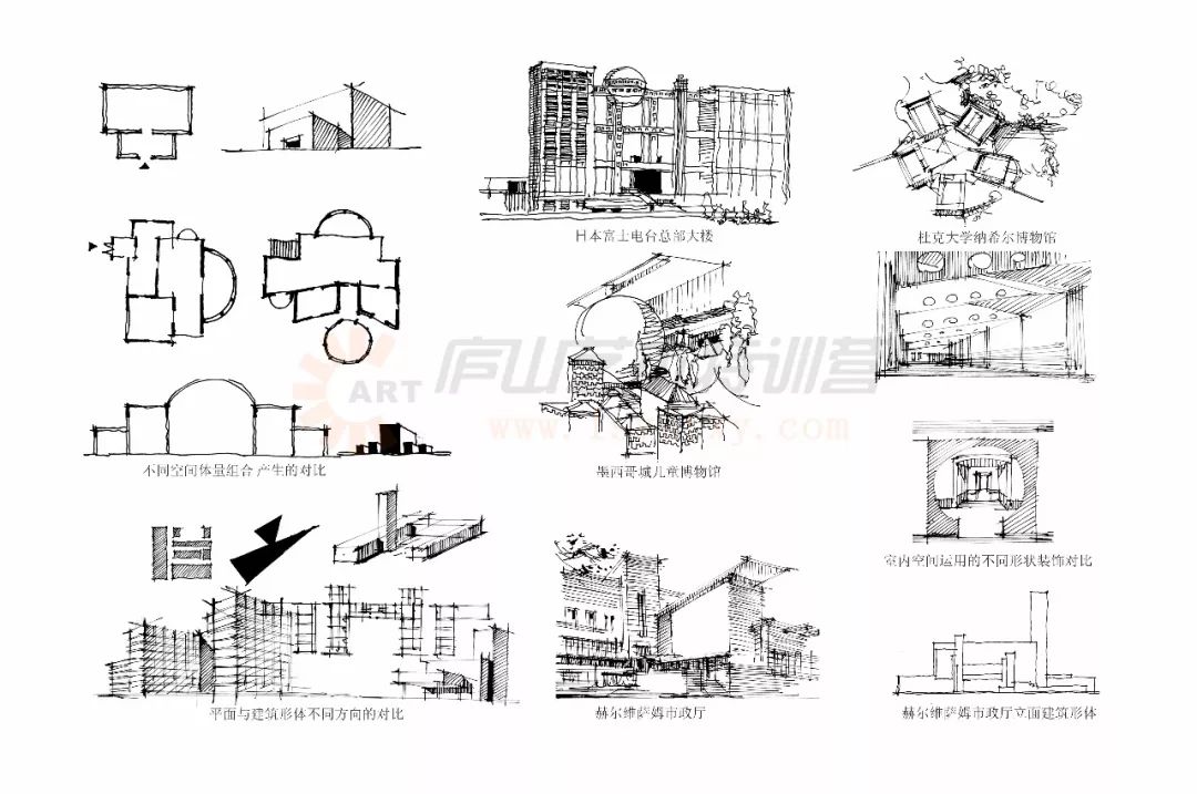 著名建筑手绘钢笔画