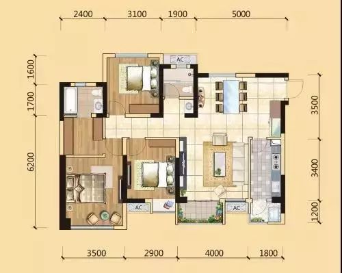 (110㎡户型装修改造示例图) 最终解释权归  绵阳经开万达广场投资有限